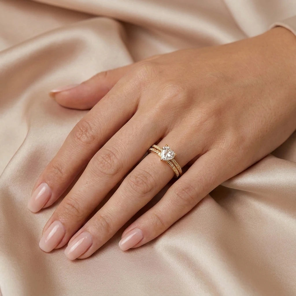 Zircon Diamond Ring