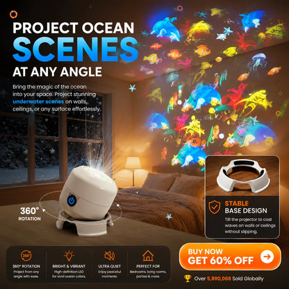 🔥60%OFF - AquaWorld™ Ocean Night Light Projector