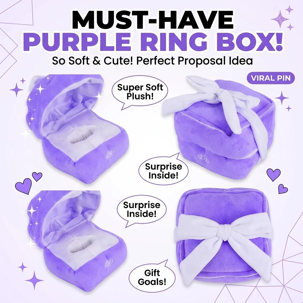 Plush Ring Box Set(with a red actual ring inside)