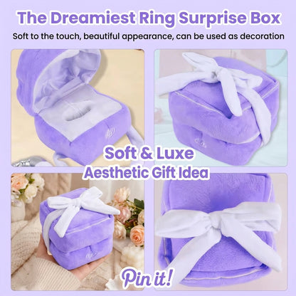 Plush Ring Box Set(with a red actual ring inside)