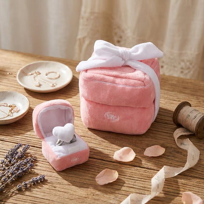 Plush Ring Box Set(with a red actual ring inside)
