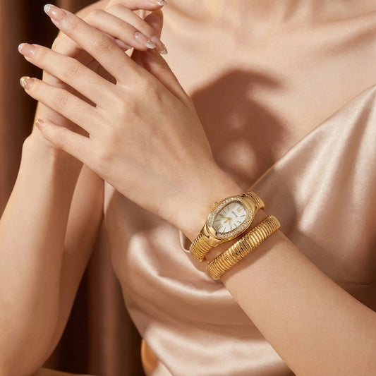 Premium Golden Snake Wrap Watch available