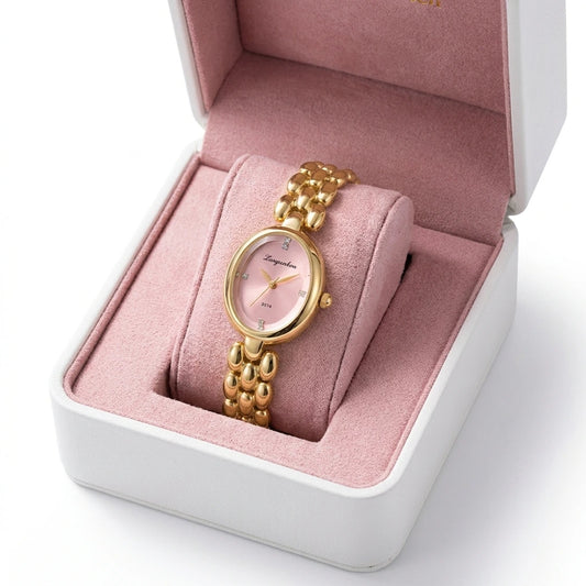 Anti tarnish watch -Pink Round