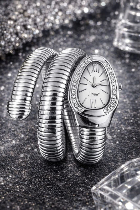 Premium Silver Snake Wrap Watch available